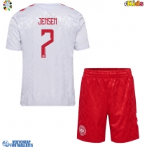 Denmark Mathias Jensen #7 Replica Away Minikit Euro 2024 Short Sleeve (+ pants)